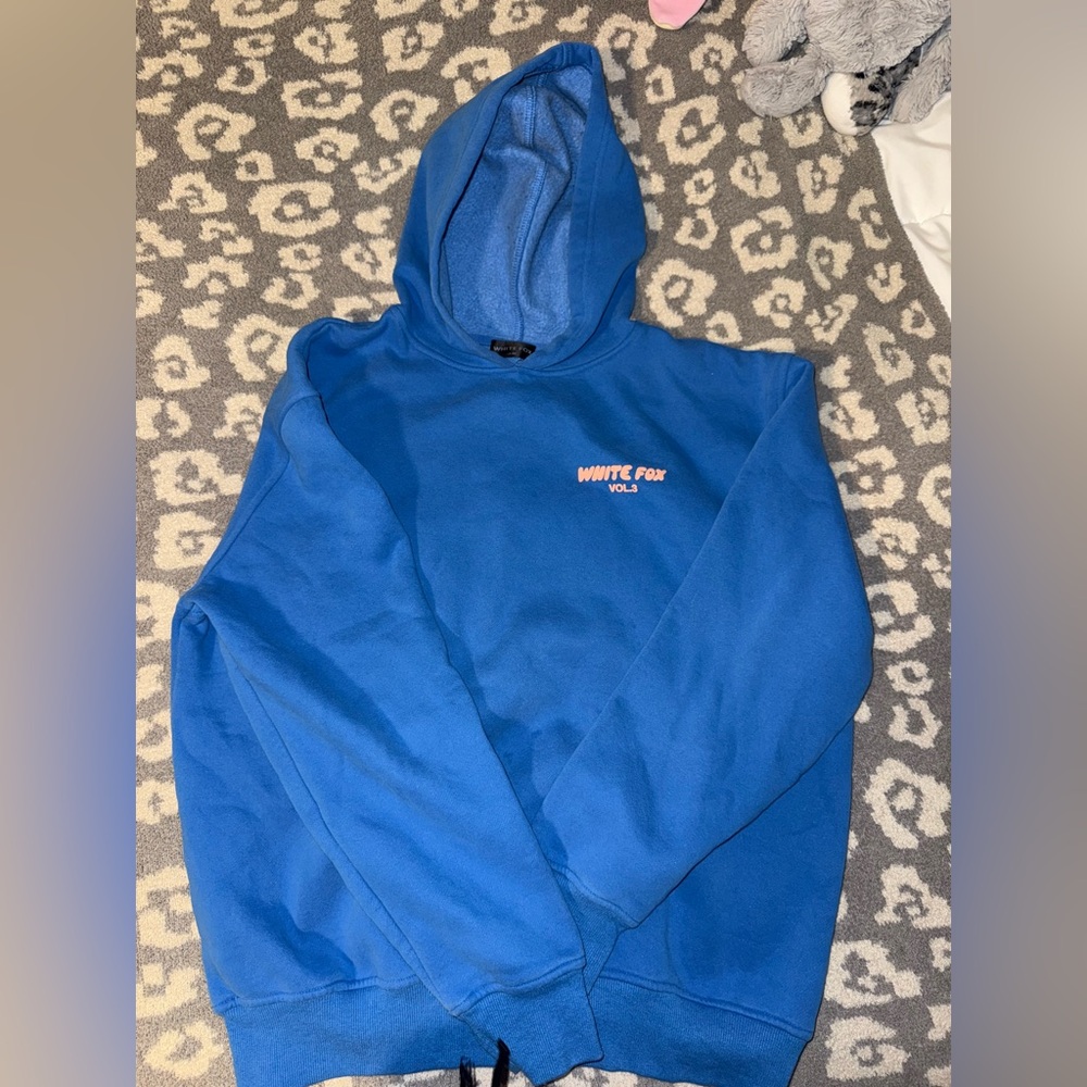 Worn Once White Fox Hoodie “Offstage Azure”